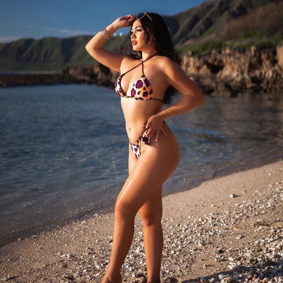 Brazilian Reversible Bikini Lift Butt Intertwined Adjustable String Thong Bottom - Picture 6 of 6